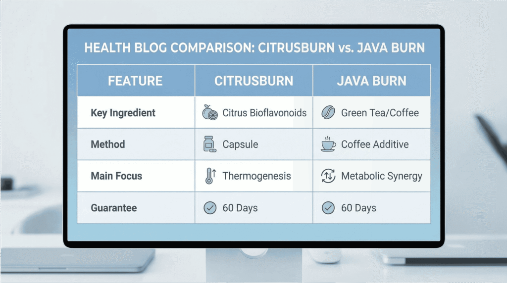 CitrusBurn vs Java Burn Comparison Chart 2026