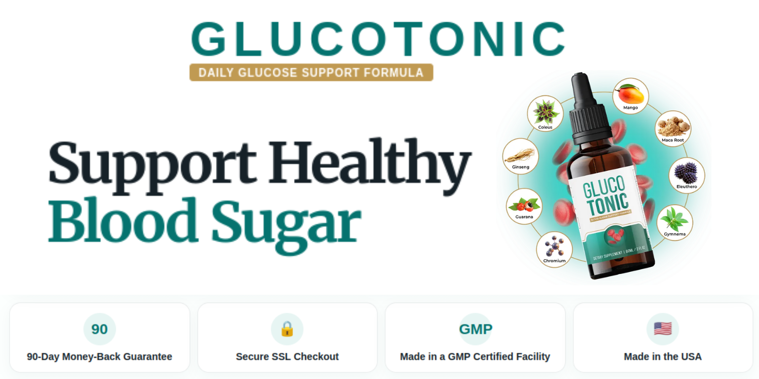 GlucoTonic supplement bottle